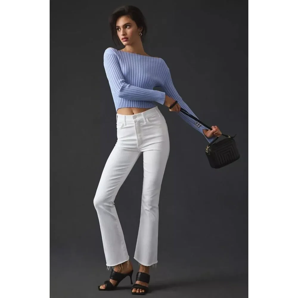 Anthropologie Hustler Ankle Fray Jeans in Fairest Of Them All $289